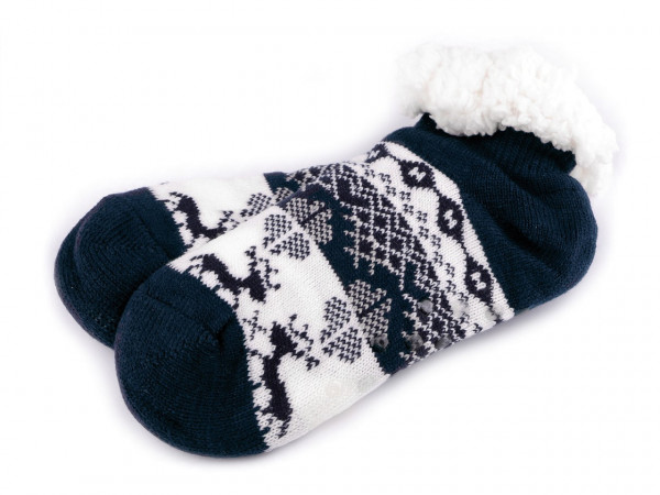 Dámské ponožky zimní s protiskluzem, krátké