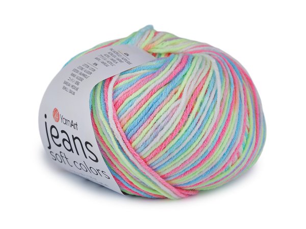 Pletací příze Jeans Soft Color 50 g
