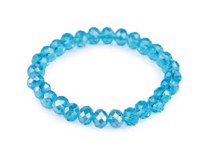 Náramek pružný z broušených korálků s AB efektem