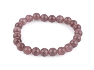 Náramek z minerálních, syntetických a skleněných korálků