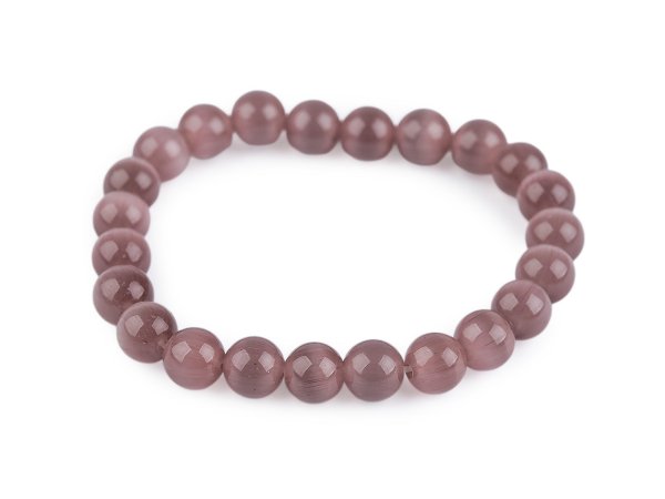 Náramek z minerálních, syntetických a skleněných korálků