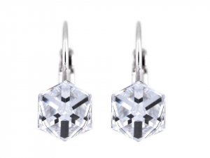 Náušnice se Swarovski Elements kostka