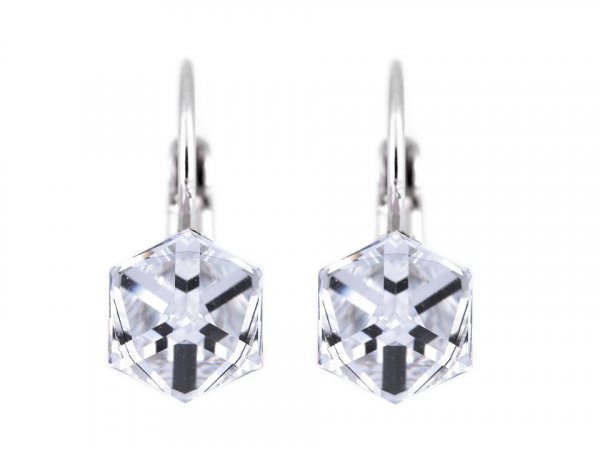 Náušnice se Swarovski Elements kostka