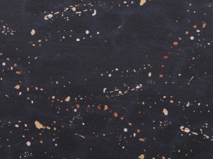 Teplákovina bavlněná nepočesaná stříkance / galaxie