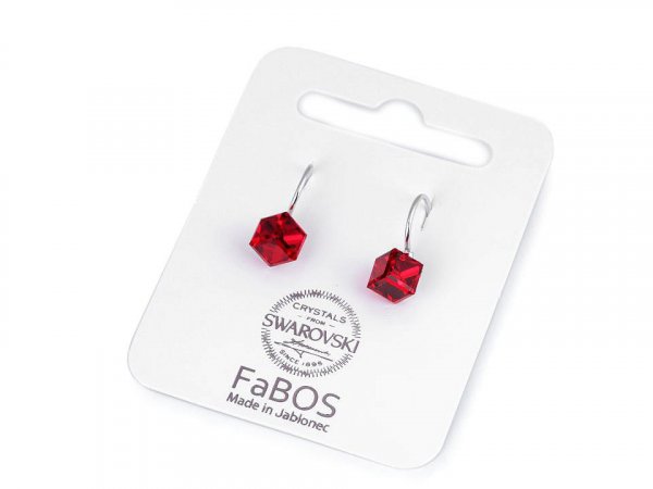 Náušnice se Swarovski Elements kostka
