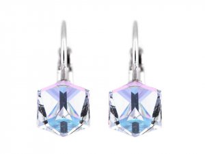 Náušnice se Swarovski Elements kostka