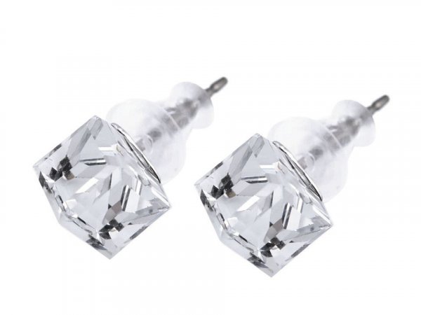 Náušnice se Swarovski Elements kostka