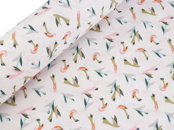 Bavlněná látka / plátno ptáček