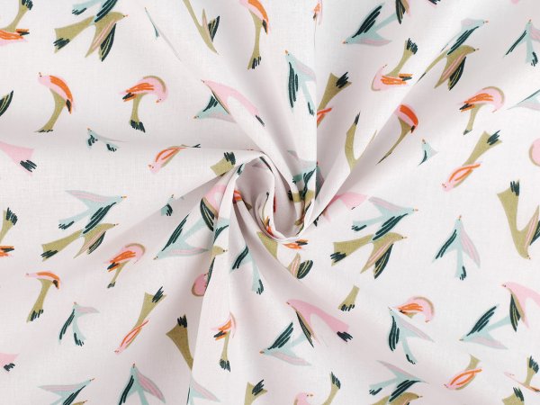 Bavlněná látka / plátno ptáček