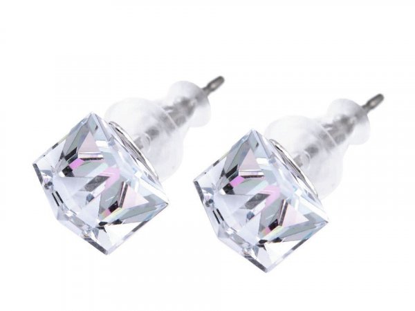 Náušnice se Swarovski Elements kostka