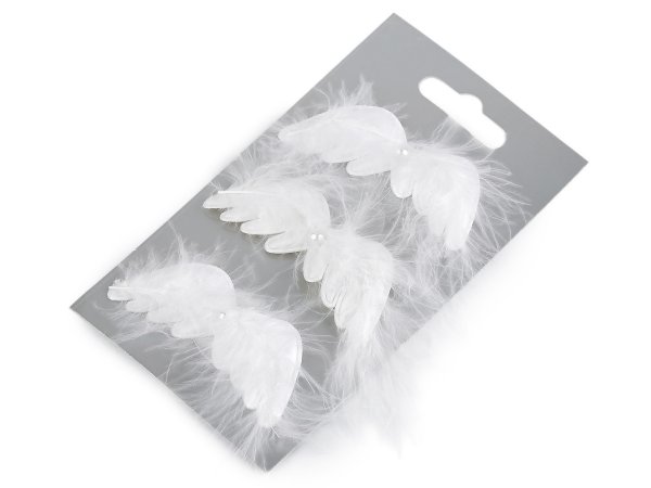 Dekorace andělská křídla s klipem 3 ks