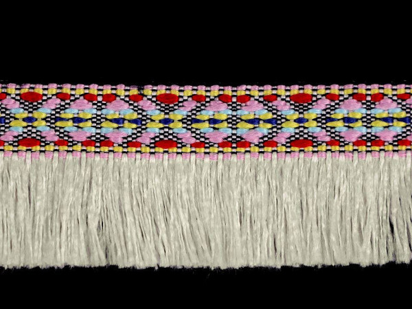 Prýmek indiánský s třásněmi šíře 35 mm