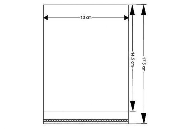 PP sáček s lepicí klopou 13x14,5 cm
