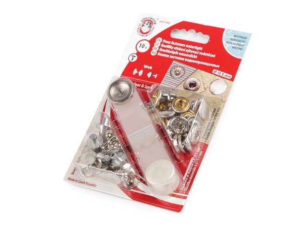 Knoflíky stiskací s pérkem Wuk Ø13,5 mm vodotěsné