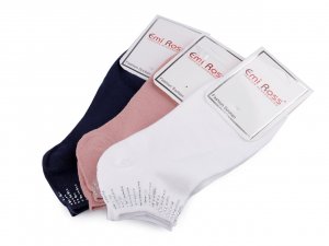 Dámské bavlněné ponožky kotníkové s kamínky - 25 (vel. 35-38) mix