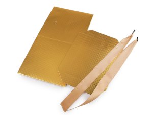 Dárková krabička s mašlí metalická