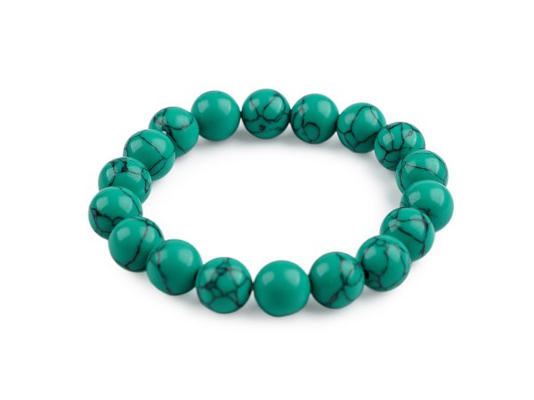 Náramek pružný ze skleněných korálků