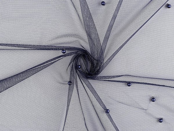 Tyl jemný s perlami