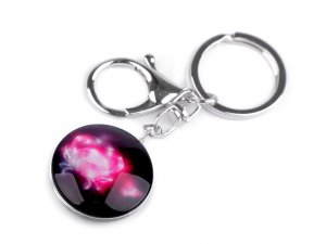 Přívěsek na klíče / kabelku motýl, znamení zvěrokruhu - 19 pink