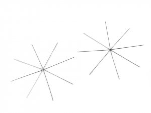 Hvězda / vánoční vločka drátěná šablona Ø9 cm