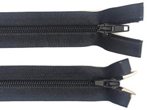 Spirálový zip šíře No 5 délka 60 cm bundový 2 jezdci