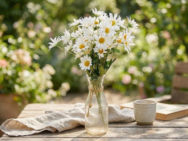 Umělá kytice kopretina