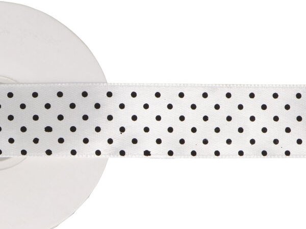 Stuha saténová šíře 25mm PUNTIK