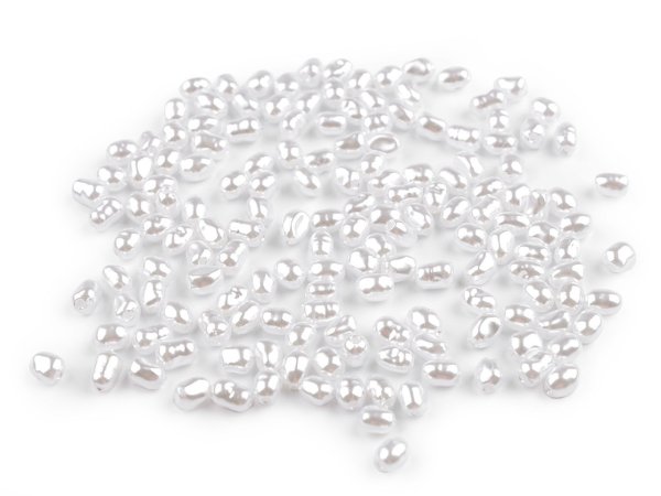 Plastové voskové korálky / perly Glance 4x6 mm
