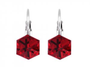 Náušnice se Swarovski Elements kostka