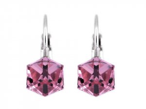 Náušnice se Swarovski Elements kostka