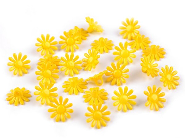 Plastové knoflíky / korálky květ Ø15 mm