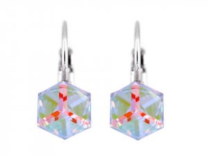 Náušnice se Swarovski Elements kostka