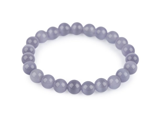 Náramek z minerálních, syntetických a skleněných korálků