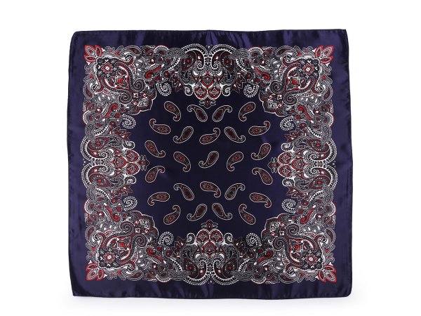 Saténový šátek paisley 60x60 cm