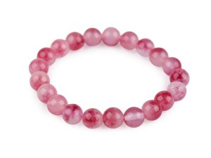 Náramek z minerálních, syntetických a skleněných korálků