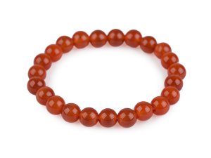 Náramek z minerálních, syntetických a skleněných korálků