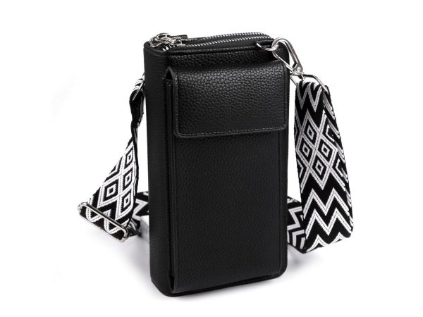 Peněženka s kapsou na mobil přes rameno crossbody 11x20 cm