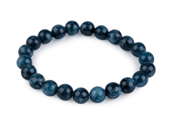 Náramek z minerálních, syntetických a skleněných korálků