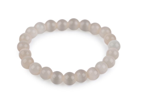 Náramek z minerálních, syntetických a skleněných korálků