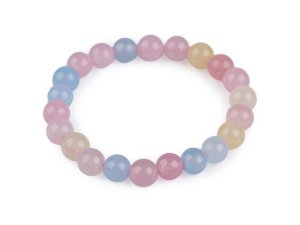 Náramek z minerálních, syntetických a skleněných korálků