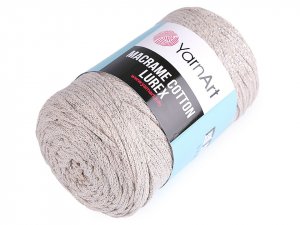 Pletací příze Macrame Cotton lurex 250 g