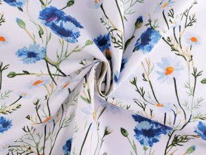 Bavlněná látka / plátno květy