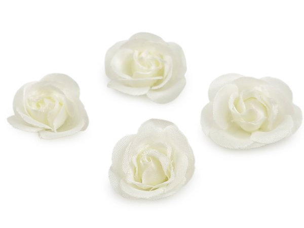 Textilní květ růže Ø3 cm