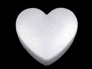 Krabička srdce k dotvoření 12,5x15 cm polystyren