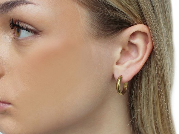 Náušnice z nerezové oceli kroužky