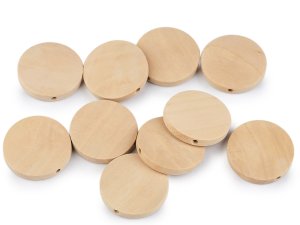 Dřevěné korálky nelakované Ø25 mm