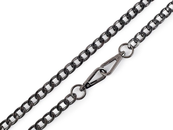 Řetízek plochý na kabelky s karabinou délka 113 cm