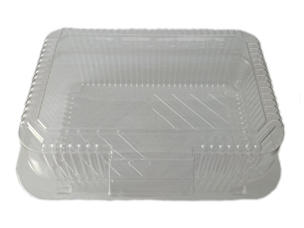 Krabička na dezerty s integrovaným víkem PET 20x15x8 cm