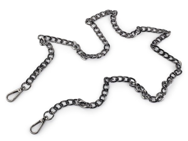 Řetízek plochý na kabelky s karabinou délka 113 cm