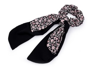 Gumička scrunchie do vlasů s mašlí
